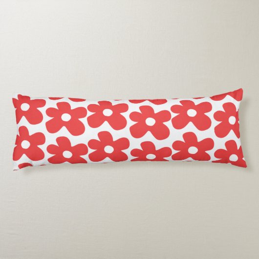 Rote Blume Seitenschläferkissen (Rückseite)