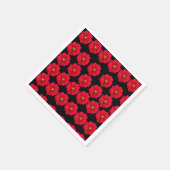 rote Blume. Serviette (Ecke)