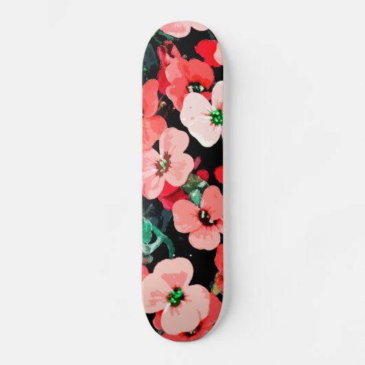 Rote Blume Skateboard (Vorderseite)