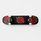 Rote Blume Skateboard (Horizontal)