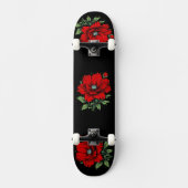 Rote Blume Skateboard (Vorderseite)