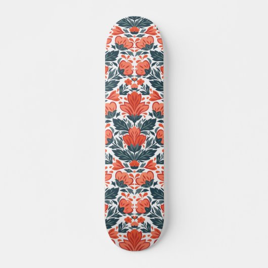 Rote Blume Skateboard (Vorne)