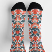 Rote Blume Socken (Oben)