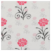 Rote Blume Stalk Illustration Stoff (Nahaufnahme)