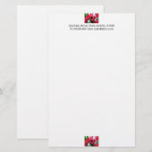 Rote Blume Stationery Briefpapier (Vorne/Hinten)