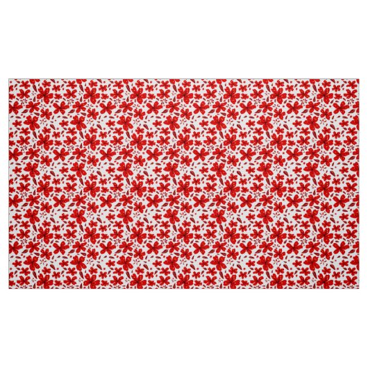 Rote Blume Stoff (Fat Quarter (45,7 x 55,9 cm))