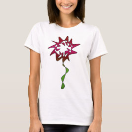 Rote Blume T-Shirt