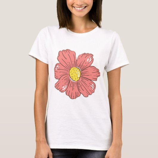 Rote Blume T-Shirt (Vorderseite)