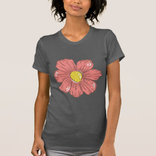 Rote Blume T-Shirt