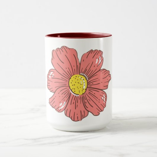 Rote Blume Tasse (Zentrum)