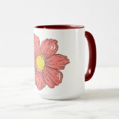 Rote Blume Tasse (VorderseiteRechts)