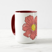 Rote Blume Tasse (Vorderseite Links)