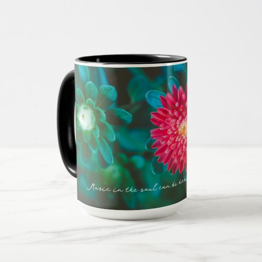 Rote Blume Tasse (Vorderseite Links)