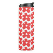 Rote Blume Thermosbecher (Nach links gedreht)