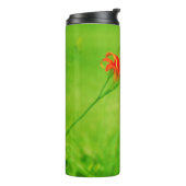 Rote Blume Thermosbecher (Nach links gedreht)