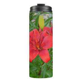 Rote Blume Thermosbecher