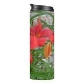 Rote Blume Thermosbecher (Nach rechts gedreht)