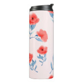 Rote Blume Thermosbecher (Nach links gedreht)