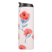 Rote Blume Thermosbecher (Nach rechts gedreht)