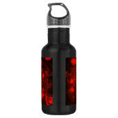 Rote Blume - Trinkflasche (Rückseite)