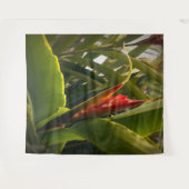 Rote Blume Tropische Natur Pflanze Wandteppich (Vorderseite (Horizontal))