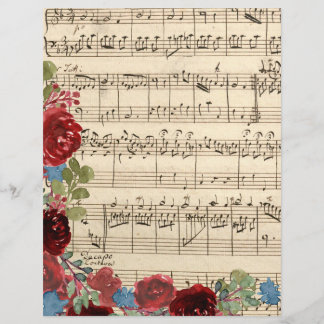 Rote Blume über Musik und das Schreiben von Scrapb