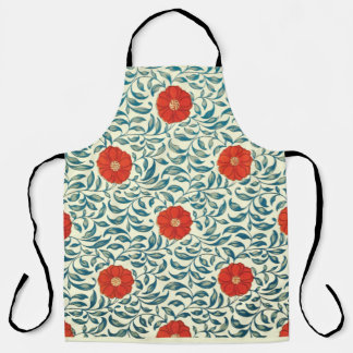 Rote Blume Überdrucken Schürze