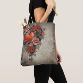 ROTE BLUME UND HERZEN TASCHE (Von Nahem)