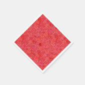Rote Blume und Korallen, dunkelroter Hintergrund Serviette (Ecke)