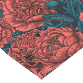 Rote Blume und Motten Kurzer Tischläufer (Ecke)
