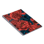 Rote Blume und Motten Notizblock (Rechte Seite)