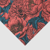 Rote Blume und Motten Seidenpapier (Ausschnitt)