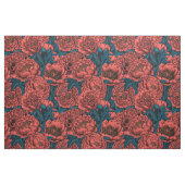 Rote Blume und Motten Stoff (Yard (91,4 cm))