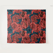 Rote Blume und Motten Wandteppich (Vorderseite (Horizontal))