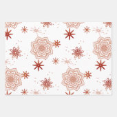 Rote Blume und Starts Geschenkpapier Set (Vorderseite)