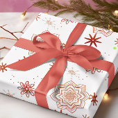 Rote Blume und Starts Geschenkpapier Set