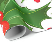 Rote Blume und Weihnachtsfeier Geschenkpapier (Rolleneckpunkt)