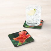 Rote Blume Untersetzer (Rechte Seite)
