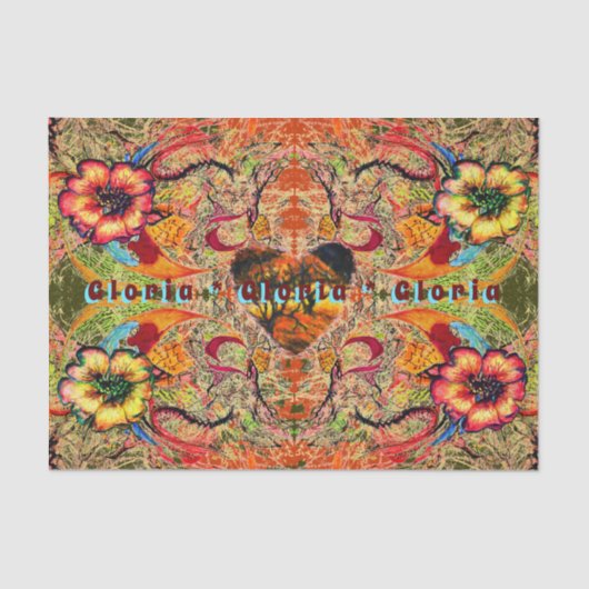 Rote Blume, Viktorianische Fantasie des Dunklen He Seidenpapier (Vorderseite)