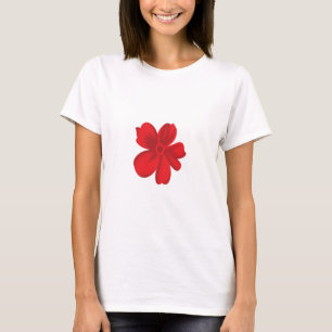 Rote Blume Vintage Kunst ・ Fett Retro-Design T-Shirt