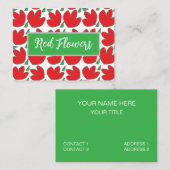 Rote Blume Visitenkarte (Vorne/Hinten)