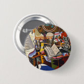 Rote Blume von Joan Miro Button (Vorne & Hinten)