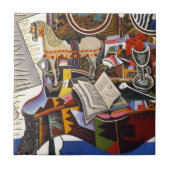 Rote Blume von Joan Miro Fliese (Vorderseite)