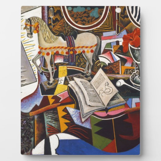 Rote Blume von Joan Miro Fotoplatte (Vorderseite)