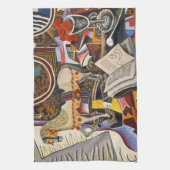 Rote Blume von Joan Miro Geschirrtuch (Vertikal)