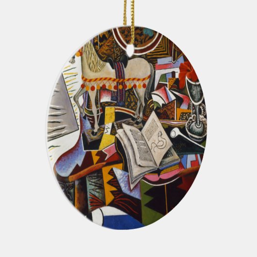 Rote Blume von Joan Miro Keramik Ornament (Rechts)