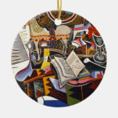 Rote Blume von Joan Miro Keramik Ornament (Vorne)