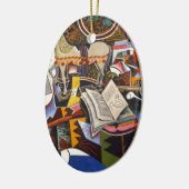 Rote Blume von Joan Miro Keramik Ornament (Links)