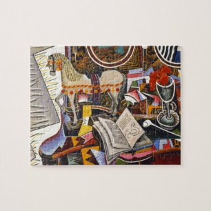 Rote Blume von Joan Miro Malerei Kunst, Dichtung u Puzzle