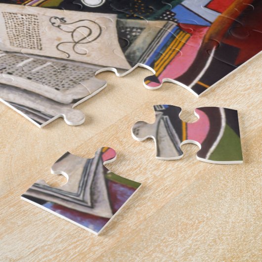 Rote Blume von Joan Miro Malerei Kunst, Dichtung u Puzzle (Seite)